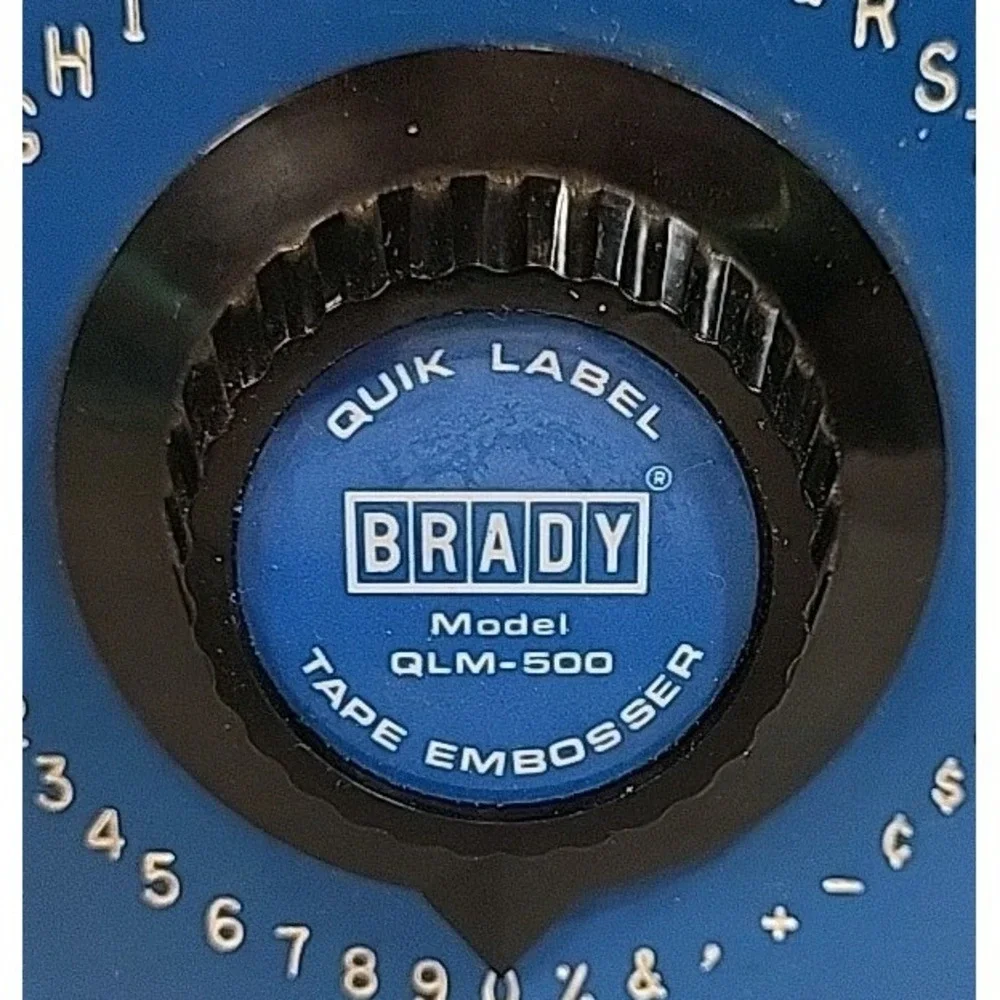 Vintage Brady Tape Embosser Writer Table Top Model QLM-500 Quik Label